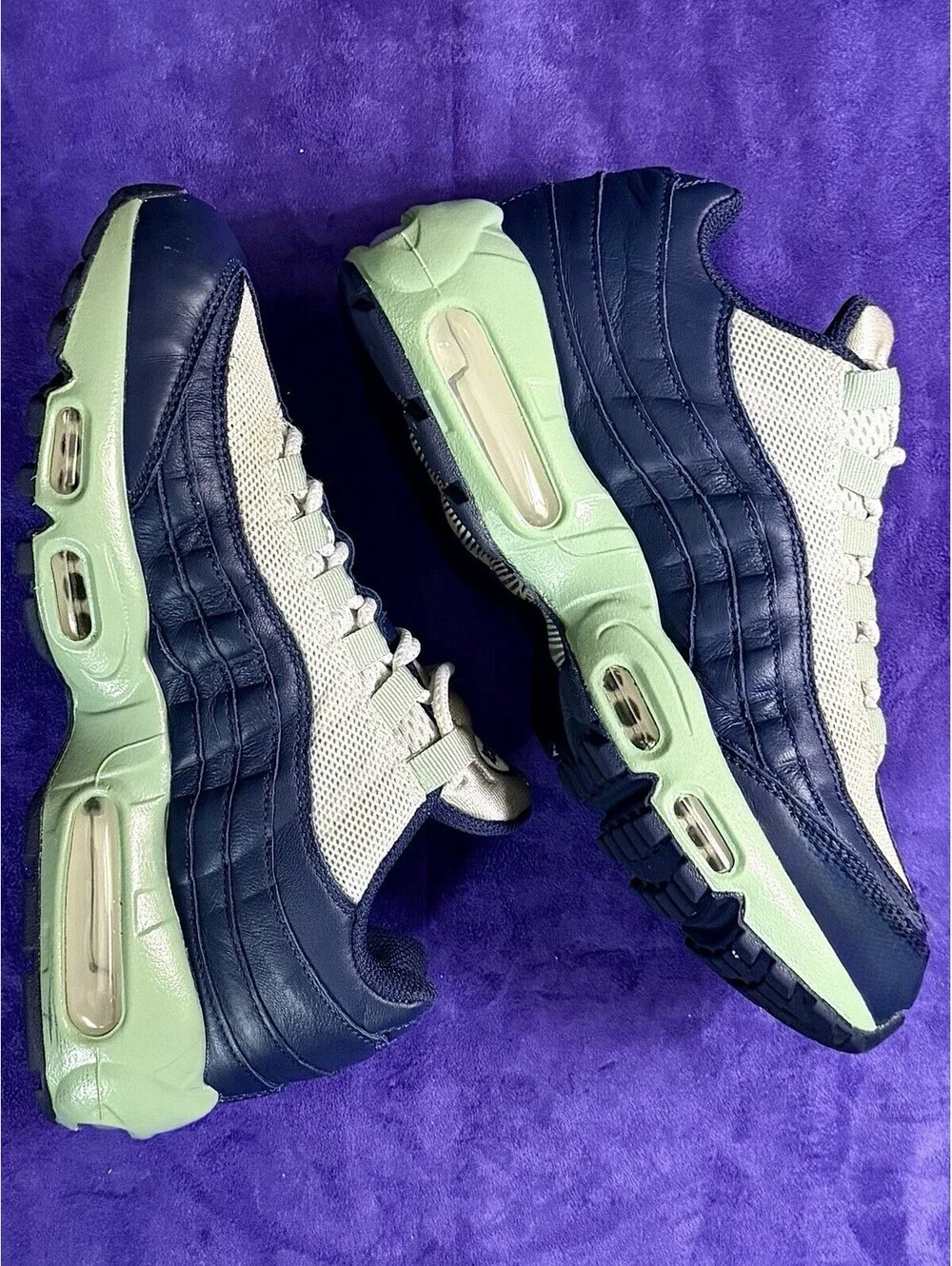 Nike By You ID Air Max 95 Anthracite White Mint Green Poison Women’s 7 Neon